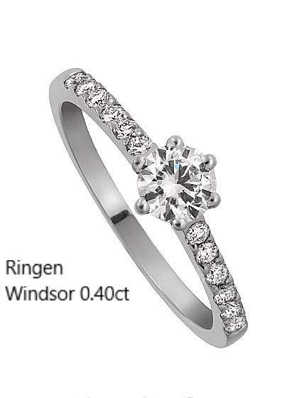 Ringen Windsor diamantring Förlovningsring Vigselring Diamantring
