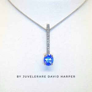 Tanzanite and diamond pendant by Juvelerare David Harper Stockholm