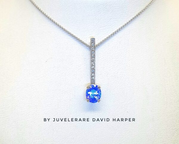 Tanzanite and diamond pendant by Juvelerare David Harper Stockholm